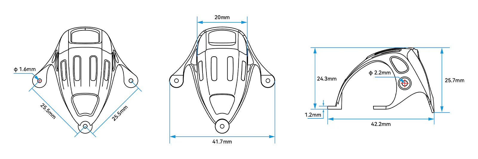 BETAFPV Canopy for Metor75/65 frames and  DJI O4 Air Unit – White - Image 2
