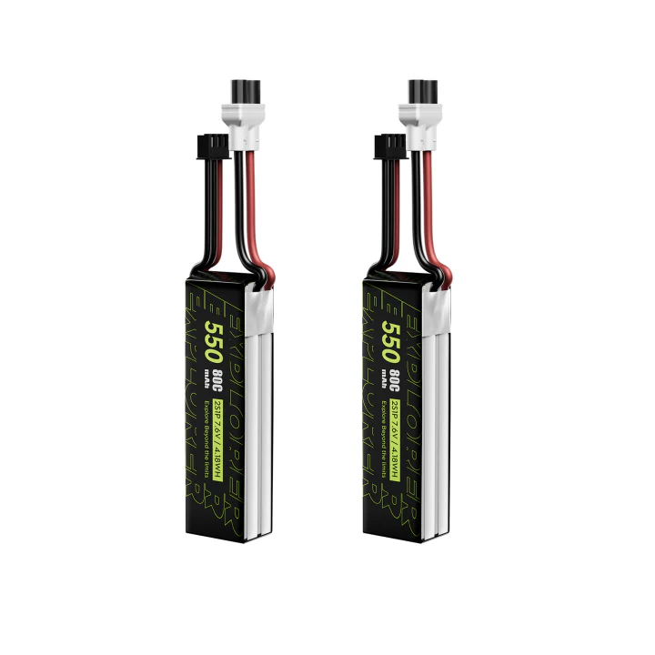 Flywoo Explorer 2S 550mAh HV 80C LiPo Battery – XT30 Plug (2pcs)