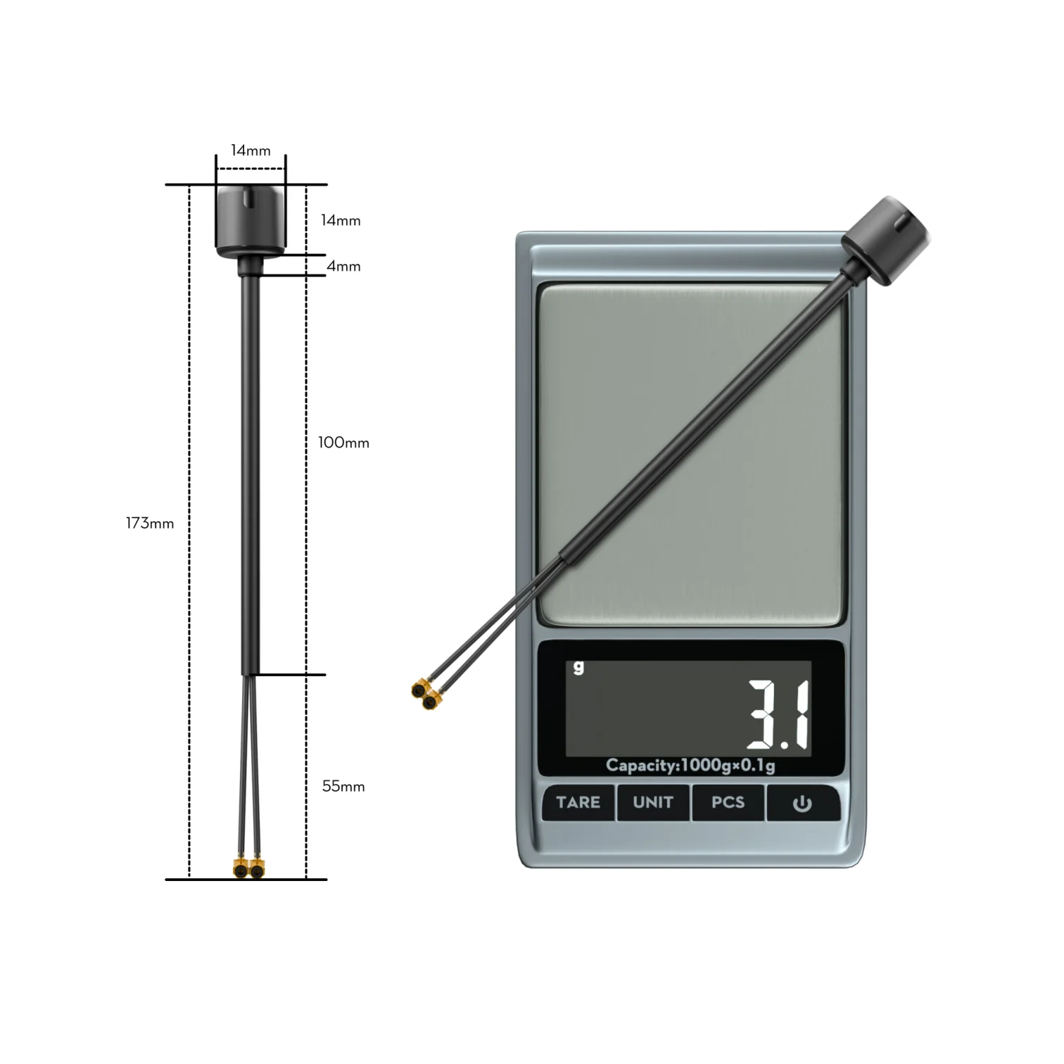 Flywoo Bipolar Dual-Band 5.8GHz/2.4GHz U.FL Antenna for DJI O3/O4 PRO – Choose Option - Image 3