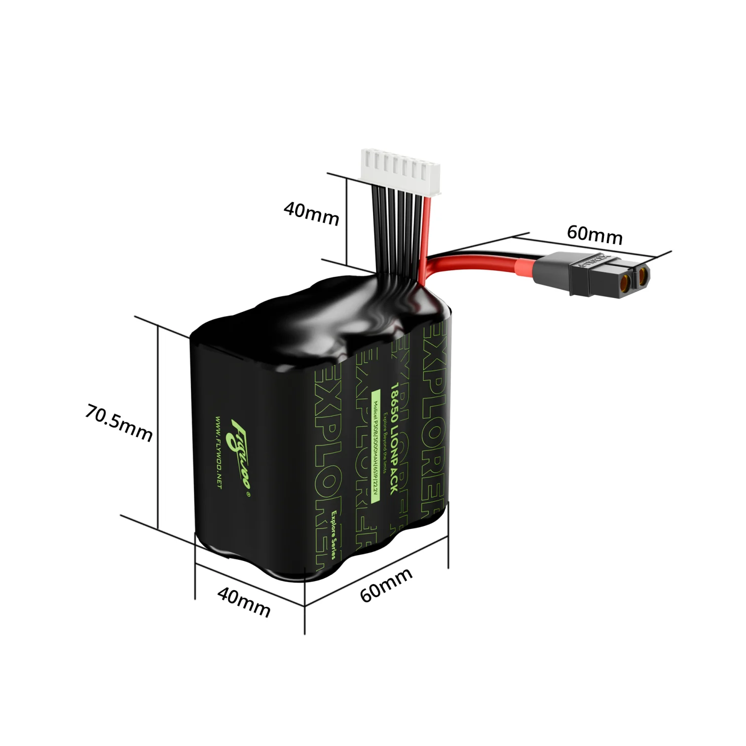 Flywoo Explorer Molicell P30B 18650 6S1P 3000mAh Lionpack - XT60 - Image 3