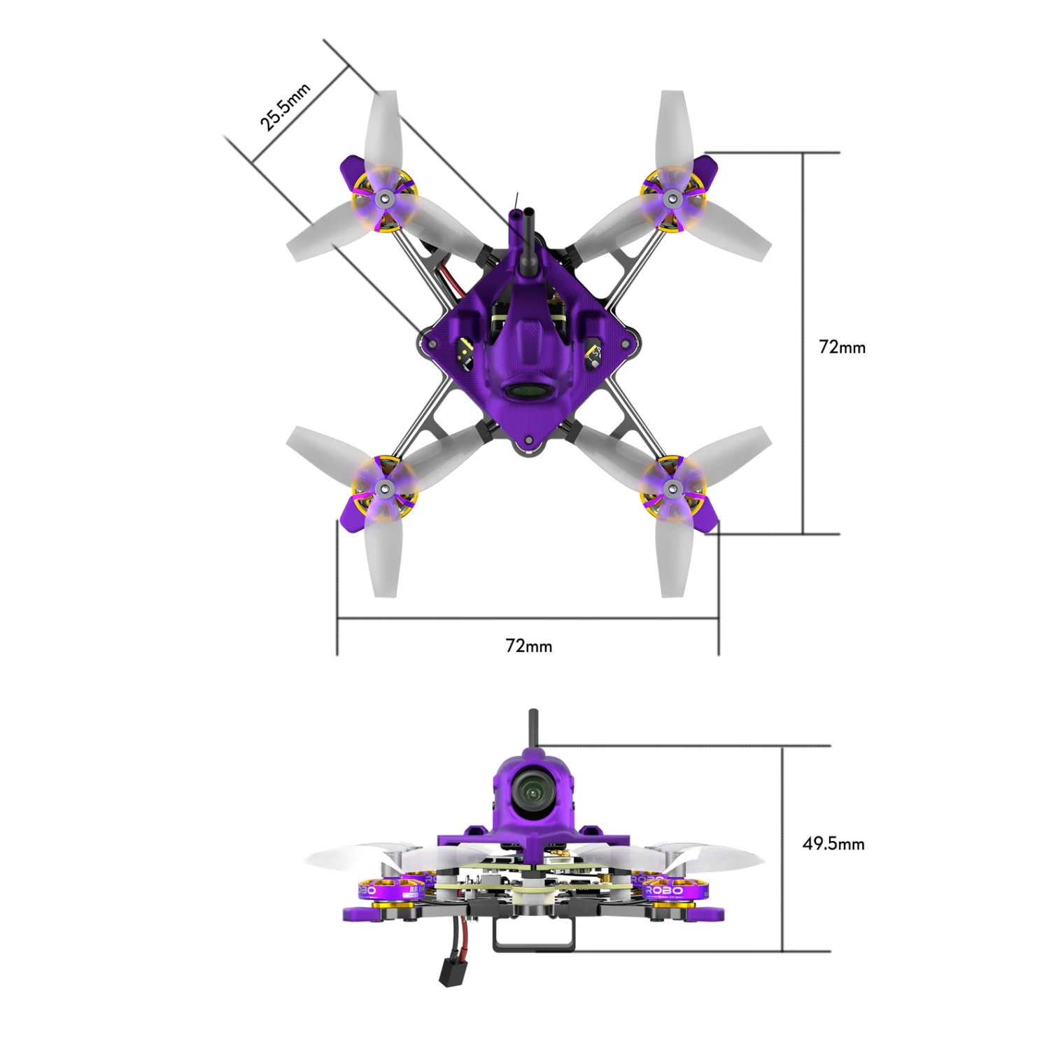 Flywoo Firefly16 1S Nano Baby V3 HDZero Tiny Drone – ELRS - Image 4