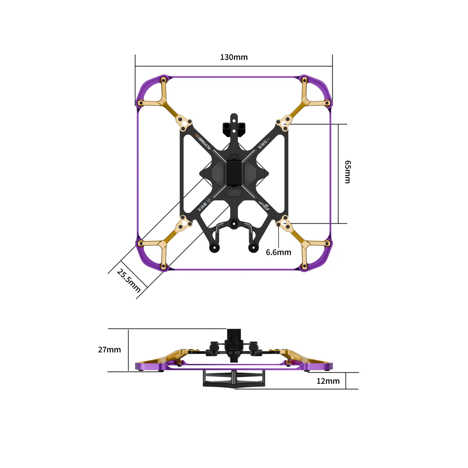 Flywoo FlyTimes 85 Frame Kit – 14mm Camera Mount - Image 5