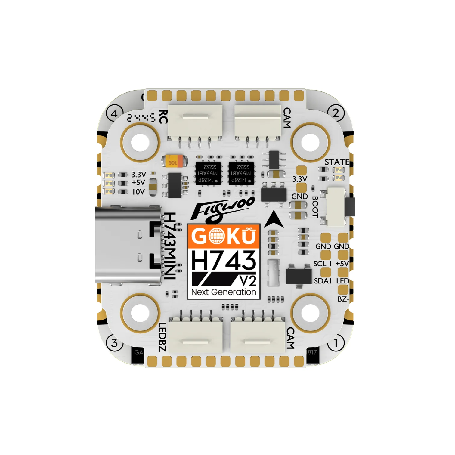 Flywoo GOKU H743 Pro Mini 45A 32Bit 128K 20x20 Stack – Plug & Play for O4 / O4 Pro - Image 2