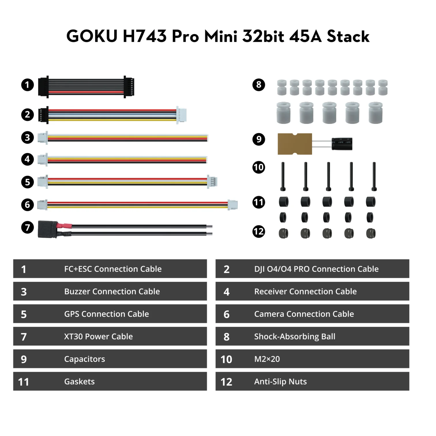 Flywoo GOKU H743 Pro Mini 45A 32Bit 128K 20x20 Stack – Plug & Play for O4 / O4 Pro - Image 6