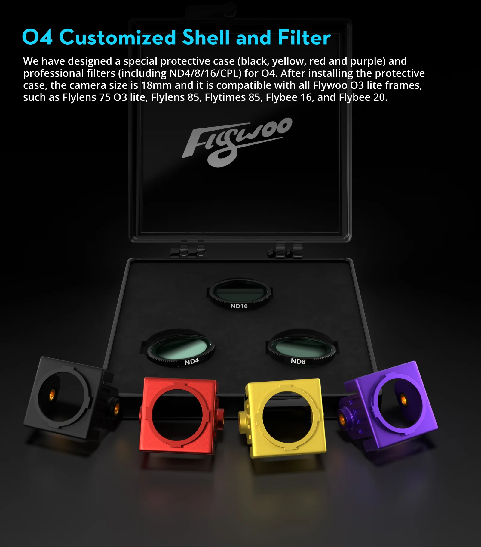 Flywoo O4 ND Filter Set – ND4, ND8, ND16 for DJI O4 Camera - Image 6