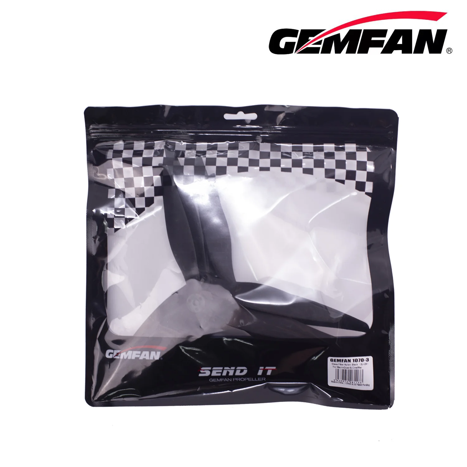 Gemfan 1070-3 3-Blade Cinelifter Propellers (Set of 2) – Black - Image 3