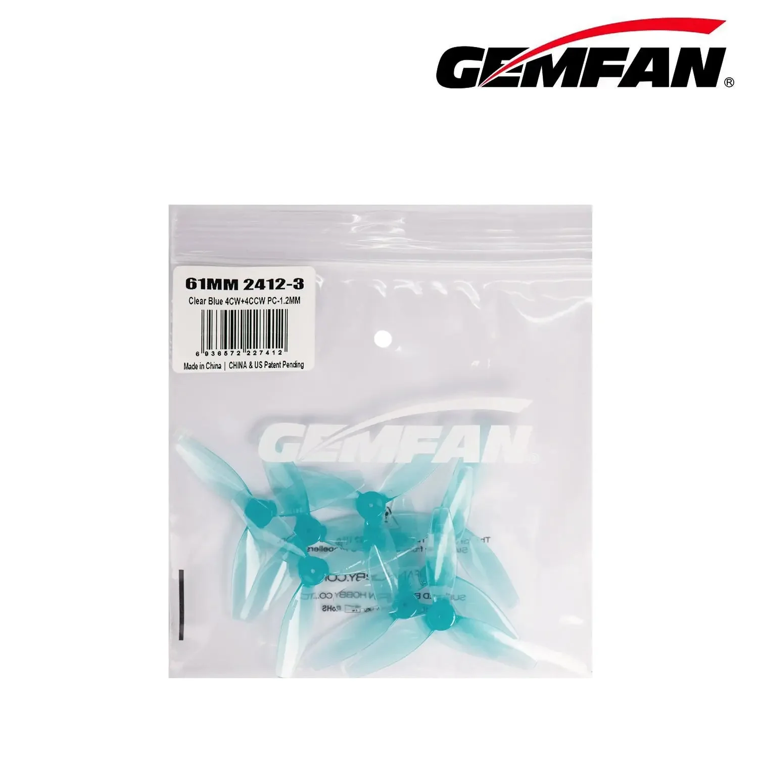 Gemfan 2412 3-Blade Props – Choose Color (1.2mm Shaft, 4 Pairs) - Image 5