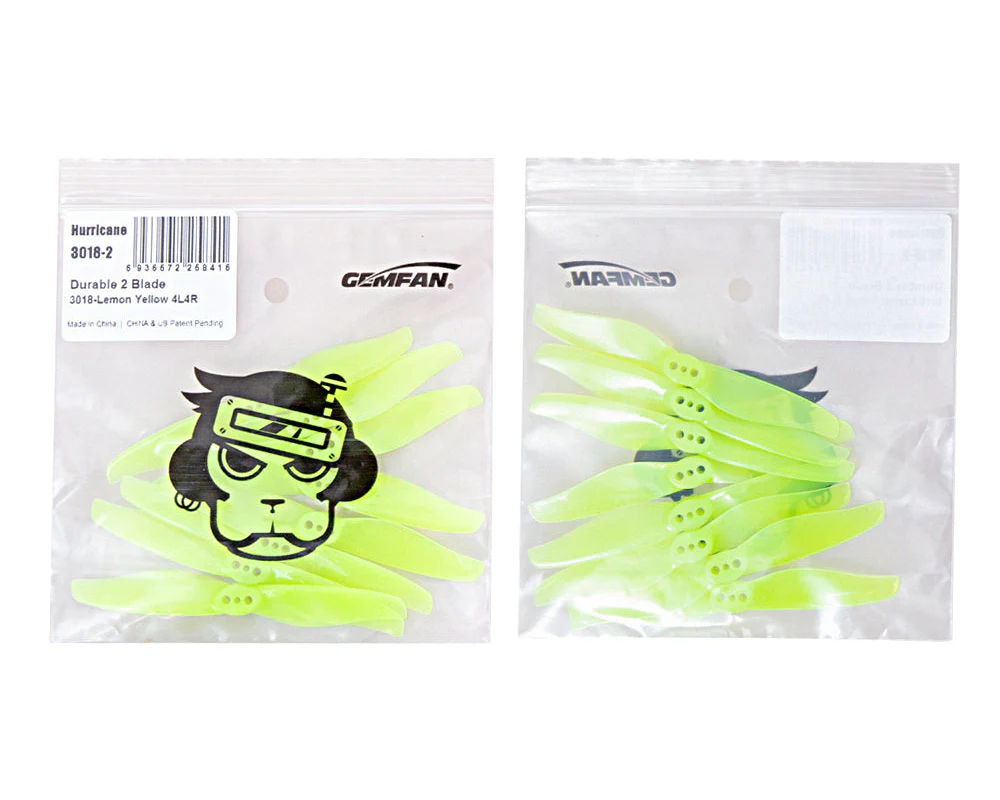 Gemfan 3018 Hurricane 2-Blade Props – Choose Shaft Size (4 Pairs) - Image 6