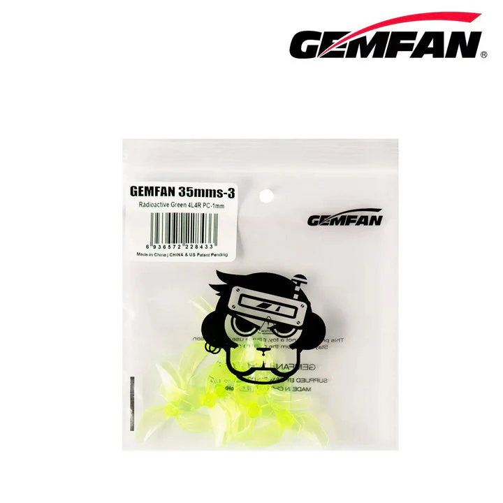 Gemfan 35mmS 3-Blade Props – 1mm Shaft (Choose Color, 4 Pairs) - Image 3