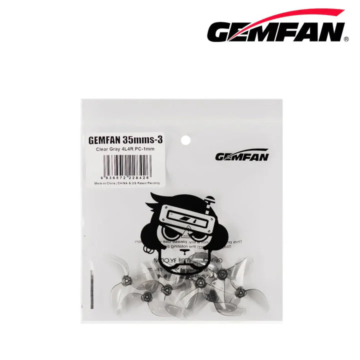 Gemfan 35mmS 3-Blade Props – 1mm Shaft (Choose Color, 4 Pairs) - Image 6
