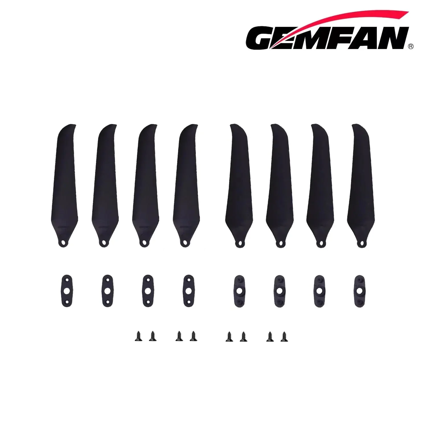 Gemfan F9046 Folding 2-Blade Glass Fiber Nylon Propeller – Black (Unassembled, 1 Pair) - Image 2