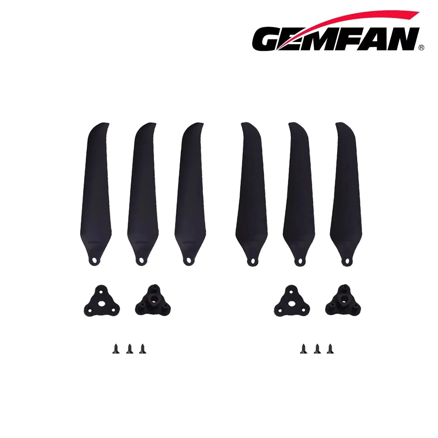 Gemfan F9046 Folding 3-Blade Glass Fiber Nylon Propeller – Black (Unassembled, 1 Pair) - Image 5