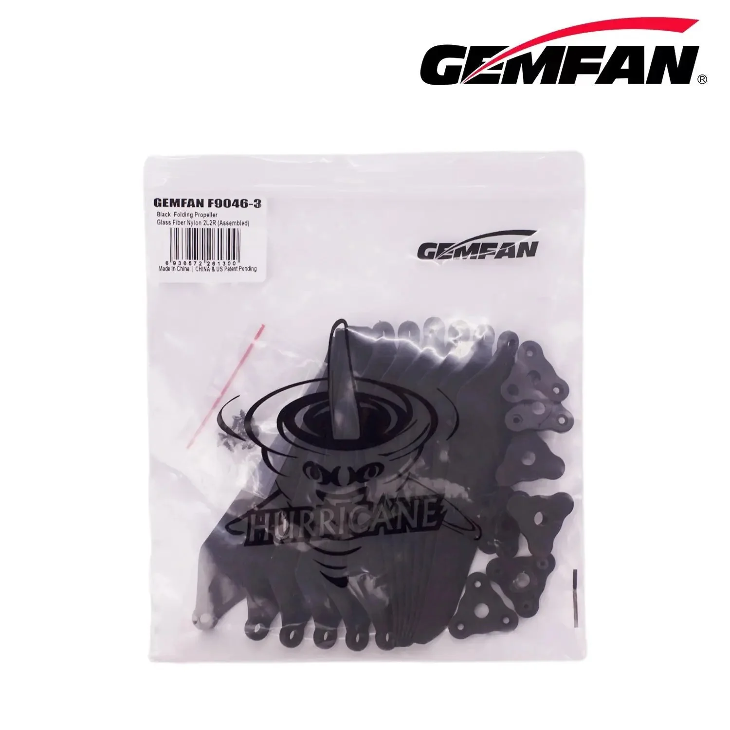 Gemfan F9046 Folding 3-Blade Glass Fiber Nylon Propeller – Black (Unassembled, 1 Pair) - Image 7