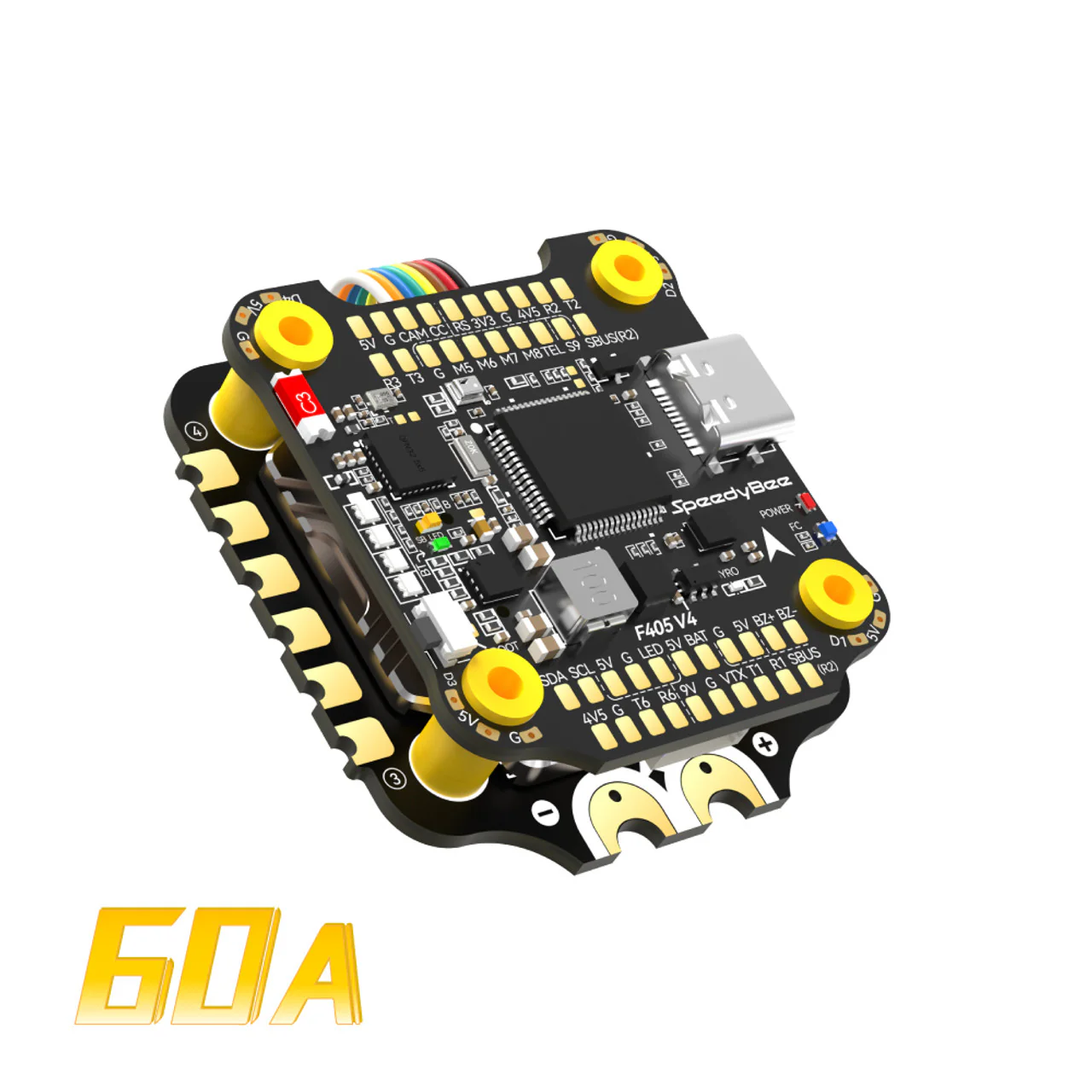 SpeedyBee F405 V4 BLS 60A 30x30 FC & ESC Stack – High-Performance 3-6S Flight Controller and ESC Combo - Image 2